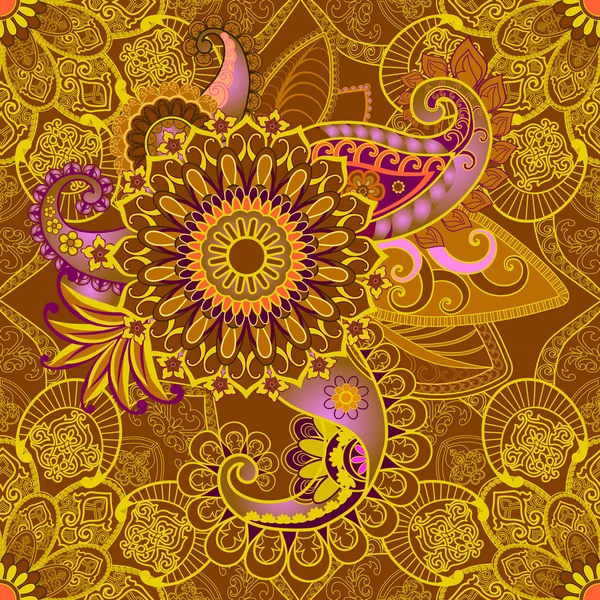  Oriental Ornam ile mandala ve şal desenlerinin kusursuz kombinasyonu.