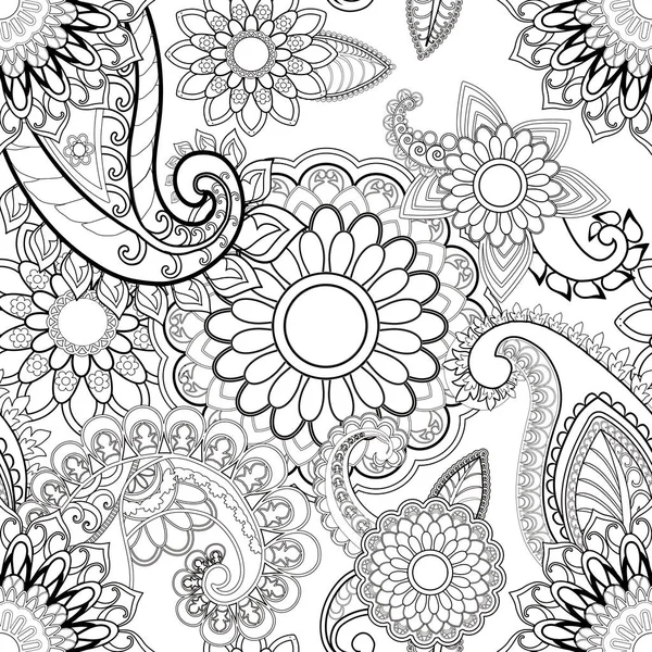 Seamless monochrome pattern without background — Stock Vector