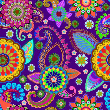     Mandala ve desenli kumaşın kusursuz kombinasyonu.