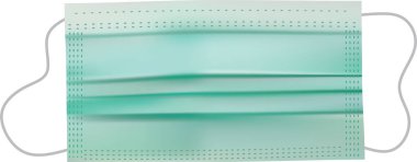 Güvenli solunum maskesi. 3 boyutlu görüntü, 3 boyutlu görüntüleme. Tıbbi Konsept