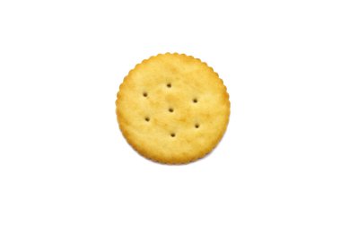 Bisküvi kraker dairesi tasarımı. Beyaz arkaplanda izole.