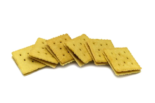 Biscotti Cracker Fatti Casa Marmellata Ananas Sapore Dolce Disegno Quadrato — Foto Stock