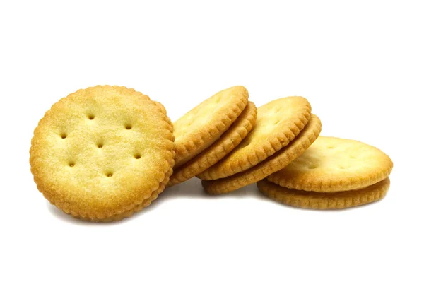 Biscuit Sandwich Cracker Käse Gewürzt Sahne Und Butter Stapelweise Knusprige — Stockfoto