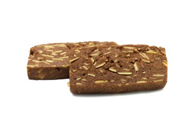 Bisküviler ev yapımı, kare şeklinde.