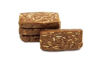 Bisküviler ev yapımı, kare şeklinde.