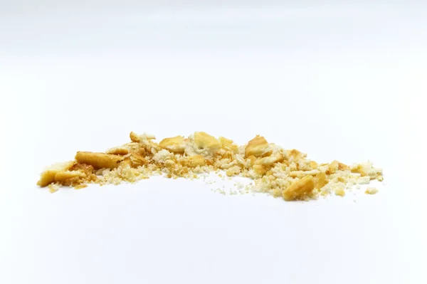 Crumbs Cookies Vit Bakgrund — Stockfoto