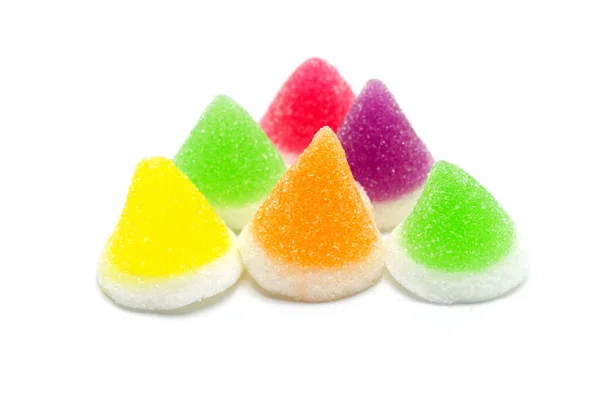 Gélatine Gelées Brillantes Bonbons Coloré Design Cône Gelée Gélatine Bonbons — Photo