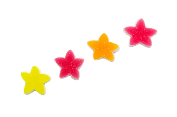 Gelatin Bright Jellies Candy Colorful Star Design Sweets Gummy Sugary — Stock Photo, Image