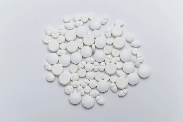 Voorgeschreven Medicijnen Medicijn Van Tabletten Pillen Met Witte Kleur Een — Stockfoto