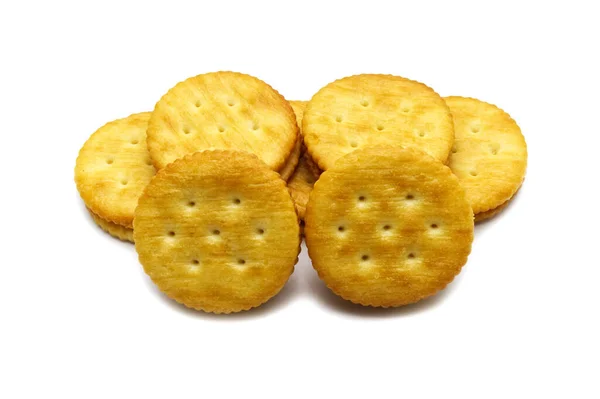 Smaksatt Kex Smörgås Kex Ost Grädde Och Smör Högen Med — Stockfoto