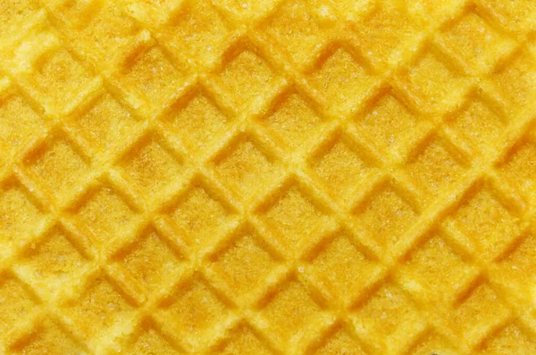 Waffle Crisp Wafer Butter Flavor Biscuit Cell Textured Surface Closeup — Stock Photo, Image