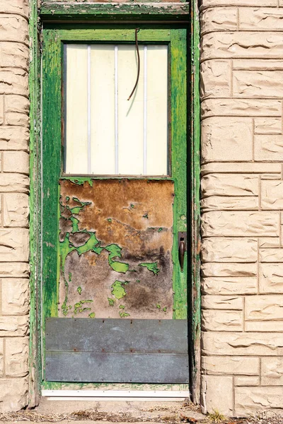 Porta Sul Vecchio Negozio Nella Piccola Città Del Midwest — Foto Stock