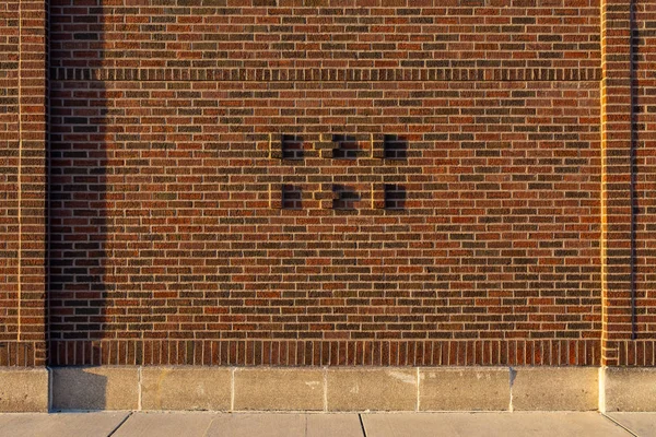 Brick Wall Midwest Town Afternoon Light — стокове фото