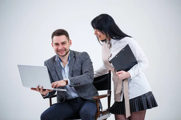 Profesor Mentor Jefe Consultor Habla Sobre Nuevo Proyecto Línea Para — Foto de Stock