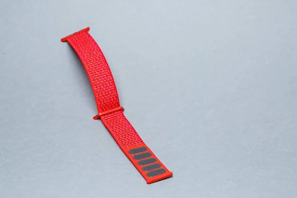 Pulseira Nylon Para Relógio Inteligente Com Velcro Cor Preta — Fotografia de Stock