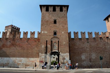Castelvecchio'yu kale Verona, İtalya.