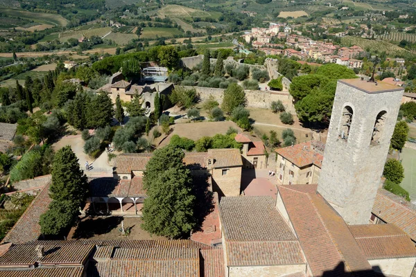 Aerial view of San Gimignano city in Tuscany, Italy. — Stock Photo, Image