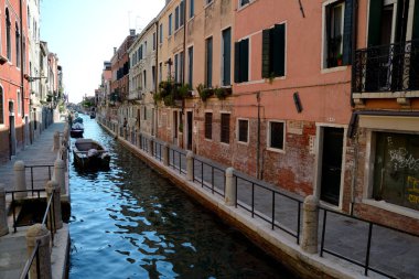 binalar ve tekneler üzerinde canal, venice, İtalya