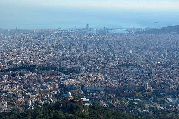 Vista aérea da cidade de barcelona na Espanha. — Fotografia de Stock