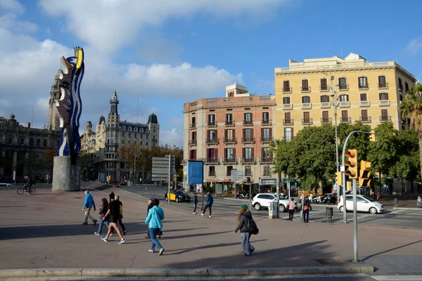 El Cap de Barcelona szobor Barcelonában, Spanyolországban — Stock Fotó