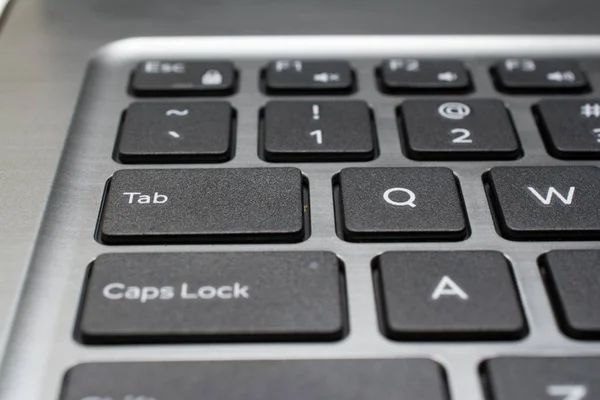 Teclado moderno laptop close-up Imagens Royalty-Free