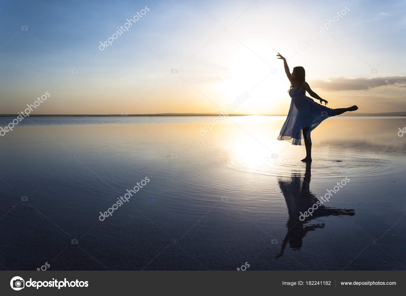 Beautiful Ballerina Dancing Water Stock Photo Image By C Berko85 182241182