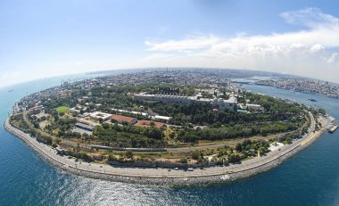 Topkapı Sarayı Istanbul 'un havadan görünümü