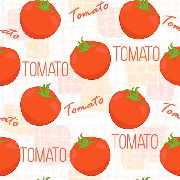 鲜红番茄无缝隙图案 抽象背景 可编辑矢量插图食品装饰 纺织品 印刷品 — 图库矢量图片