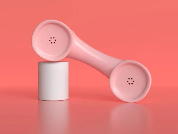Rendering Pink Telephone Technology — 스톡 사진