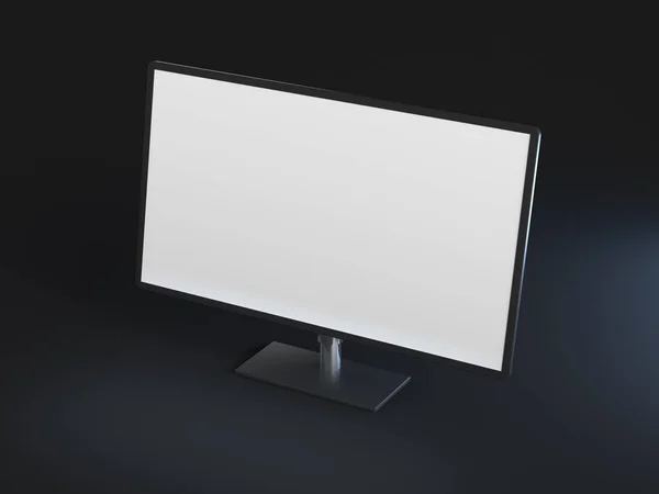 Computer Display Blank Screen Monitor Mock Rendering — Stock Photo, Image