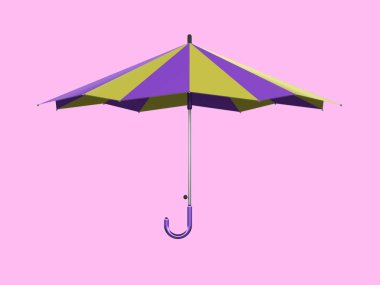 3d hazırlama şemsiyesi pembe arkaplan