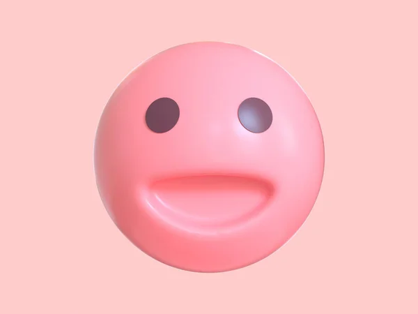 Love Emotion Cartoon Character Pink Emoji Render — Stock Photo, Image