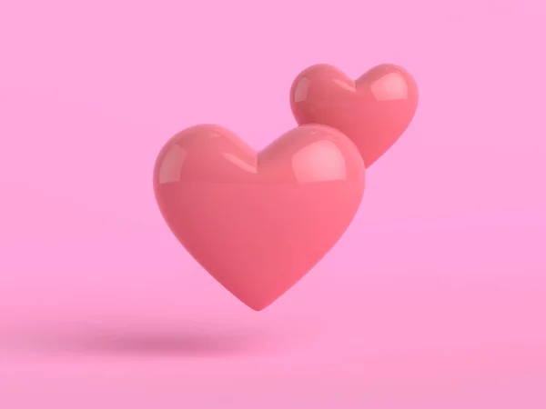 Renderizado Corazón Forma Rosa Fondo —  Fotos de Stock