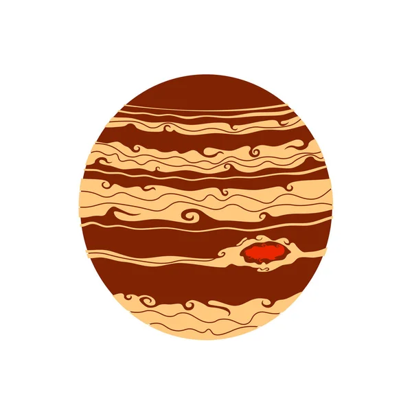 Jupiter is the fifth planet of the solar system — Stok Vektör