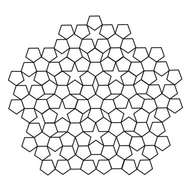 Siyah ve beyaz beşgen deseni. vektör