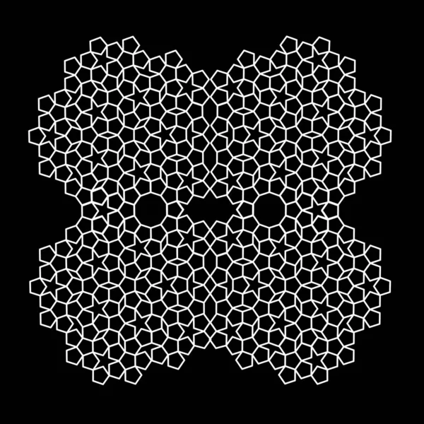 Pentagone noir motif pentagone. vecteur — Image vectorielle