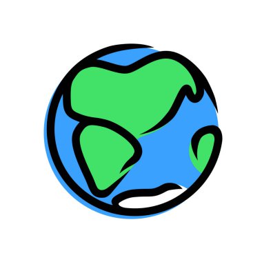 Siyah çizgi renginde bir gezegen ikonu. kapalı döngü vektörü