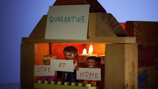 COVID-19 quarantine staying at home concept. — Stock Video