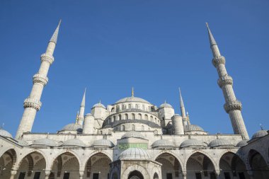 İstanbul, Türkiye 'deki Sultan Ahmed Camii manzarası