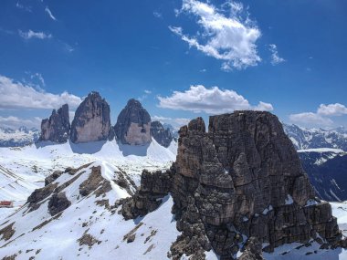 Tre Cime di Lavaredo mountain of the Dolomites clipart
