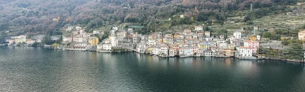 Aerial view of Brienno a village on Lake Como — ストック写真