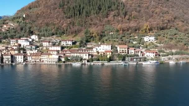 Landschaft Der Monte Isola Und Des Iseosees — Stockvideo