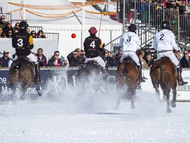 St. Moritz - 26 Ocak 2020: Snow Polo Dünya Kupası St.Moritz 2020