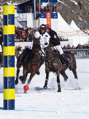 St. Moritz - 26 Ocak 2020: Snow Polo Dünya Kupası St.Moritz 2020