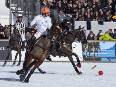 St. Moritz - 26 Ocak 2020: Snow Polo Dünya Kupası St.Moritz 2020