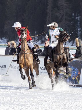 St. Moritz - 26 Ocak 2020: Snow Polo Dünya Kupası St.Moritz 2020