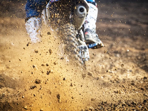 Motocross scena na szlaku — Zdjęcie stockowe