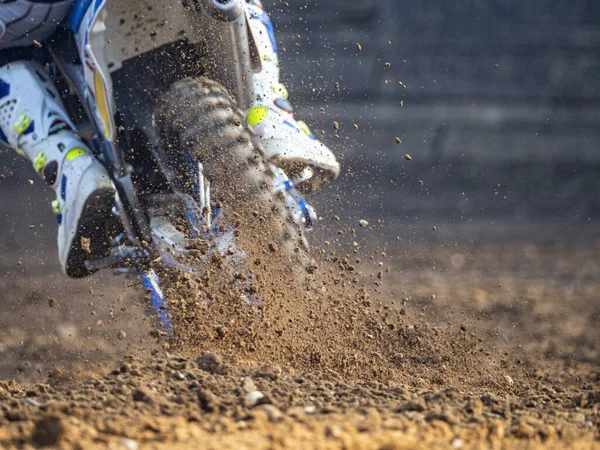 Motocross jelenet egy nyomvonalon — Stock Fotó