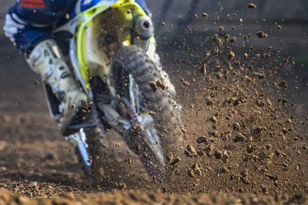 Motocross scen på ett spår — Stockfoto