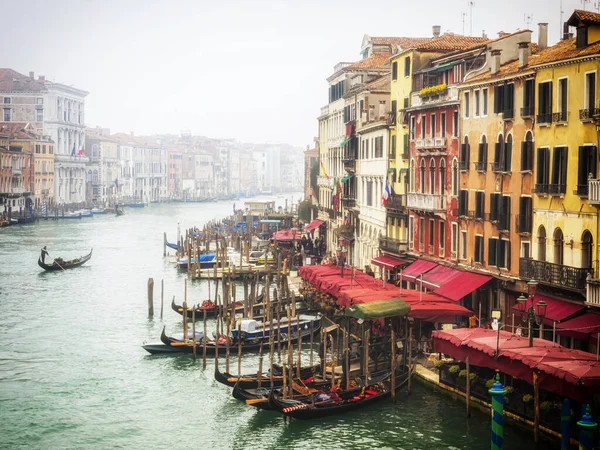 Pronóstico Del Gran Canal Venecia Zona Del Puente Rialto — Foto de Stock